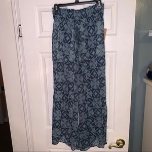 Mason & Belle Slit Front Deep Blue Pants